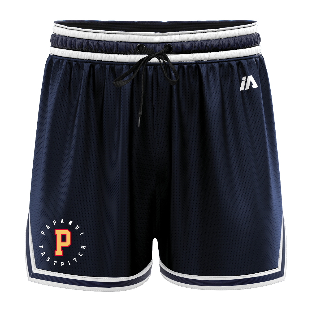 Papanui Softball Casual Shorts - Navy/White