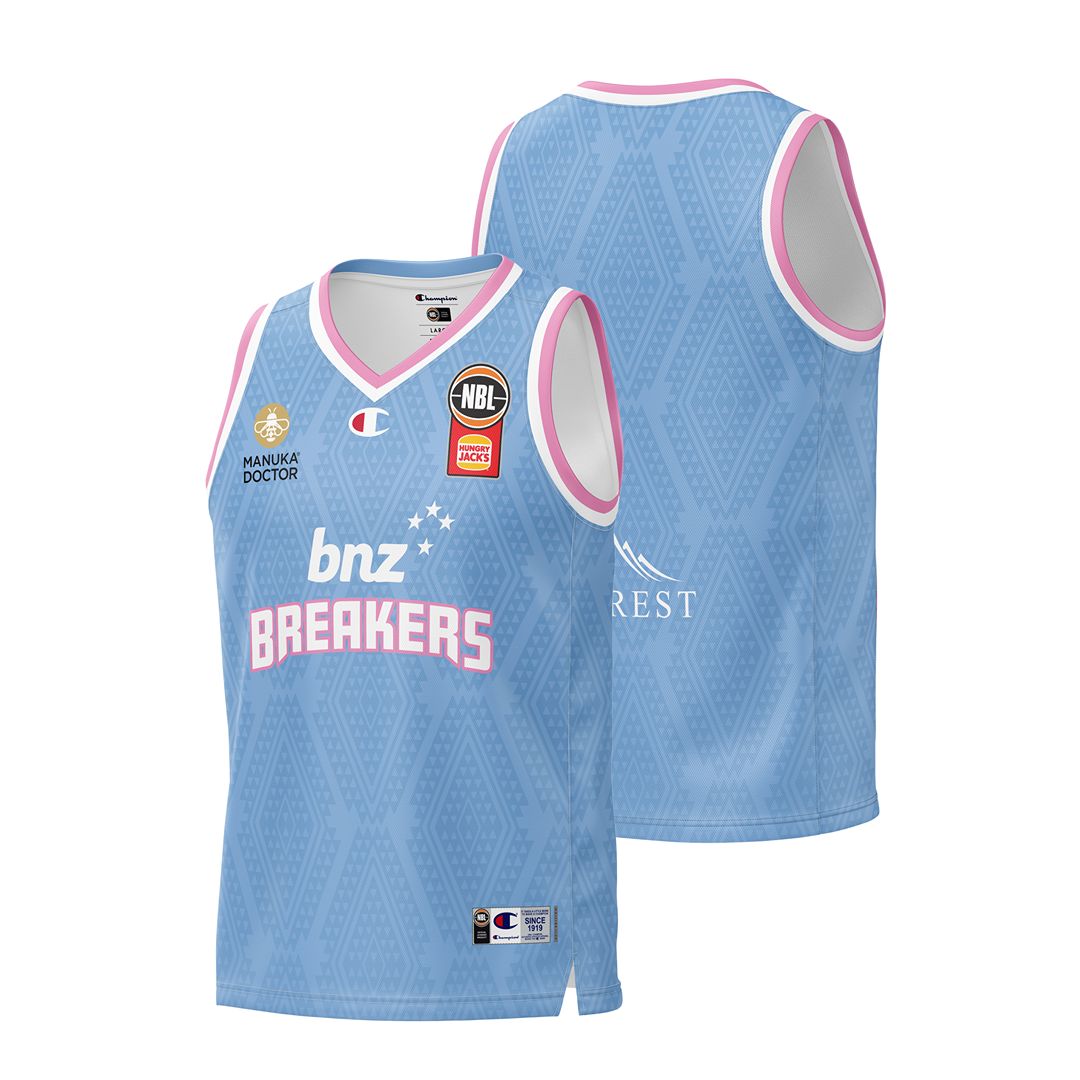 BNZ Breakers NBL25 Away Jersey - Blank (No Name/Number)