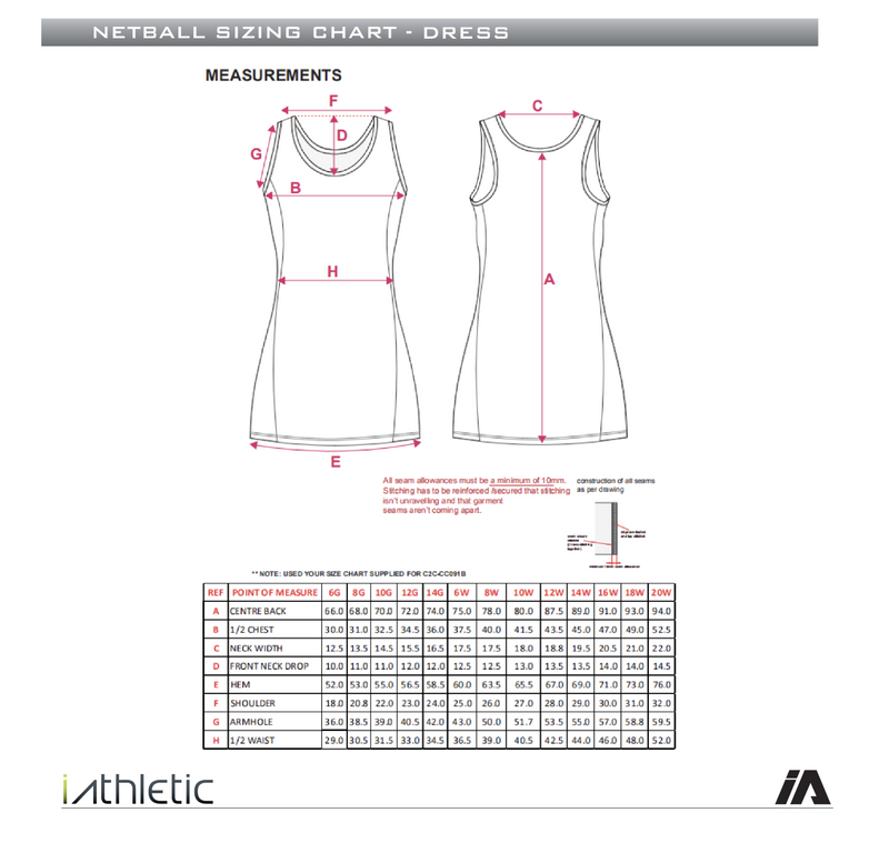 Blue Jays Netball Playing Dress