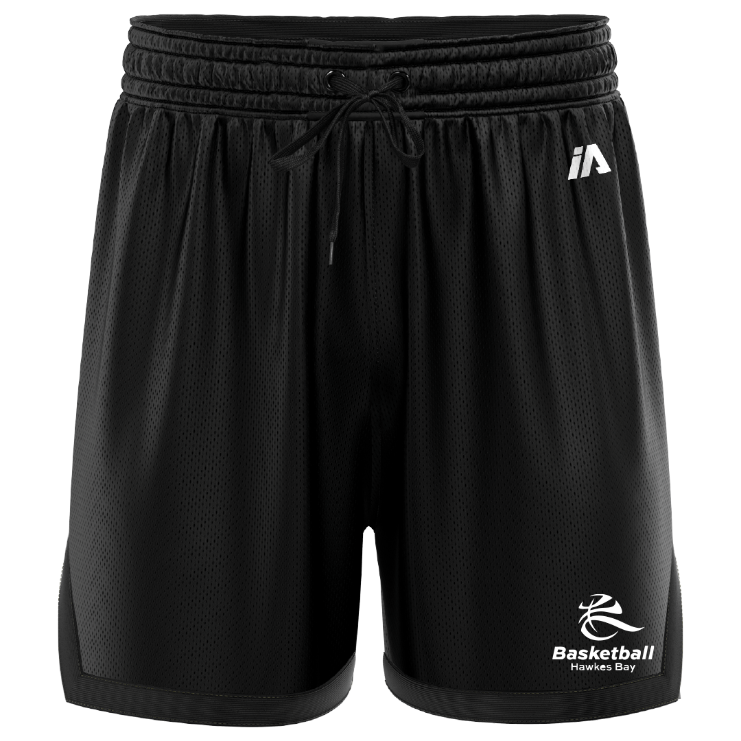 Basketball Hawkes Bay Casual Shorts with Pockets - Black/Black