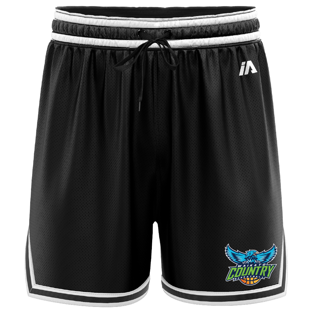 Waikato Country Casual Shorts - Black/White