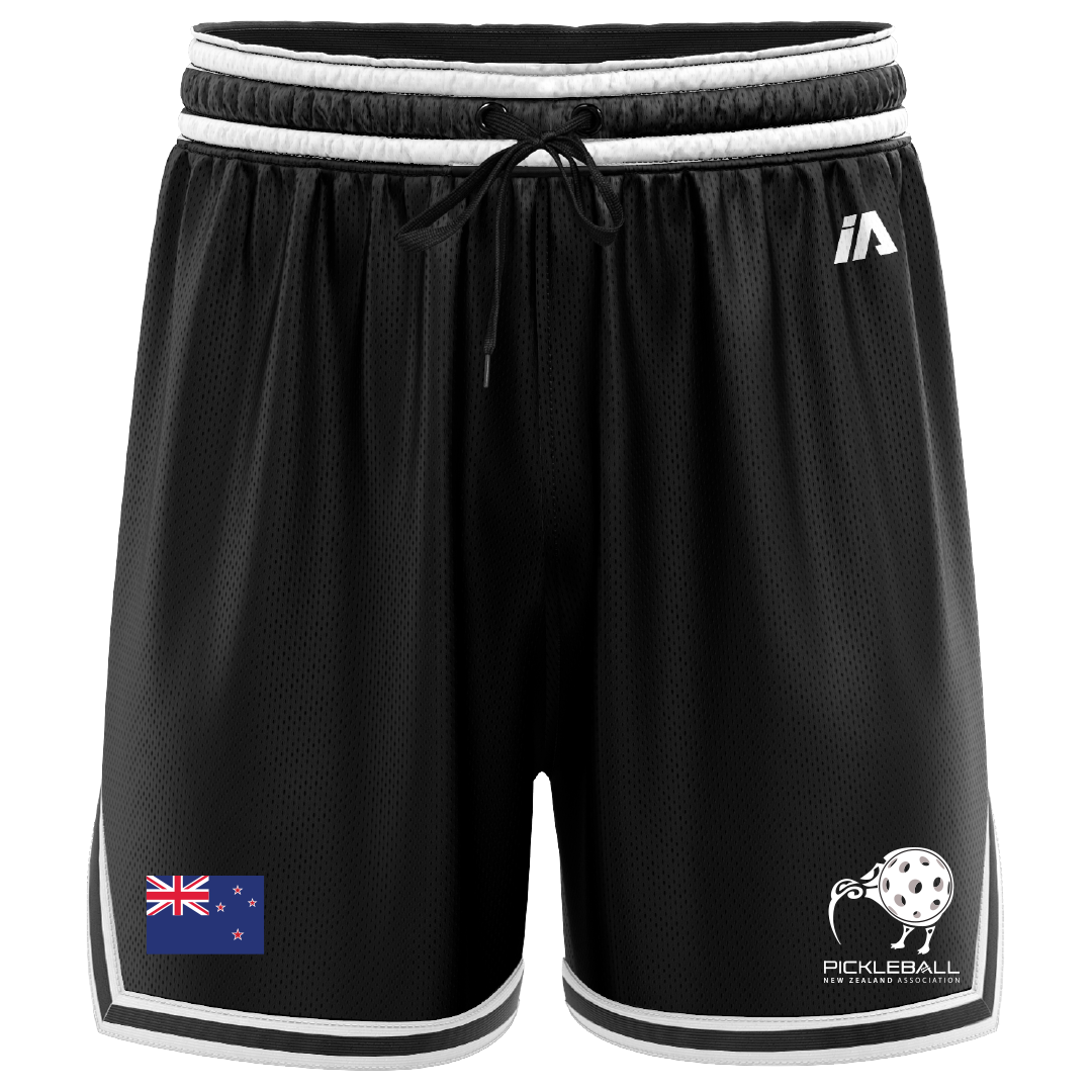 Pickleball NZ Casual Shorts - Black/White