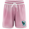 Noosa Cyclones Casual Shorts - Faded Stripe Pink