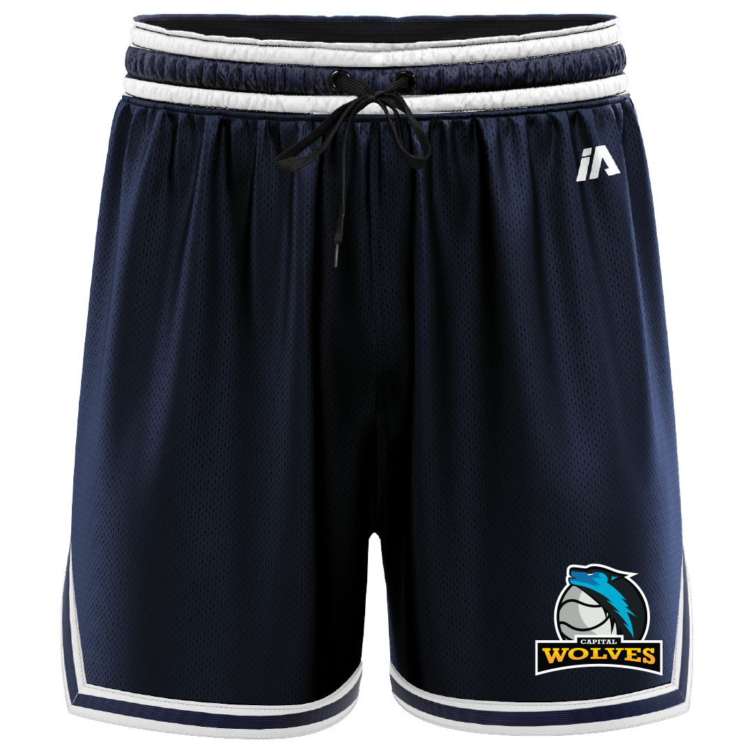 Capital Wolves Casual Shorts - Navy/White