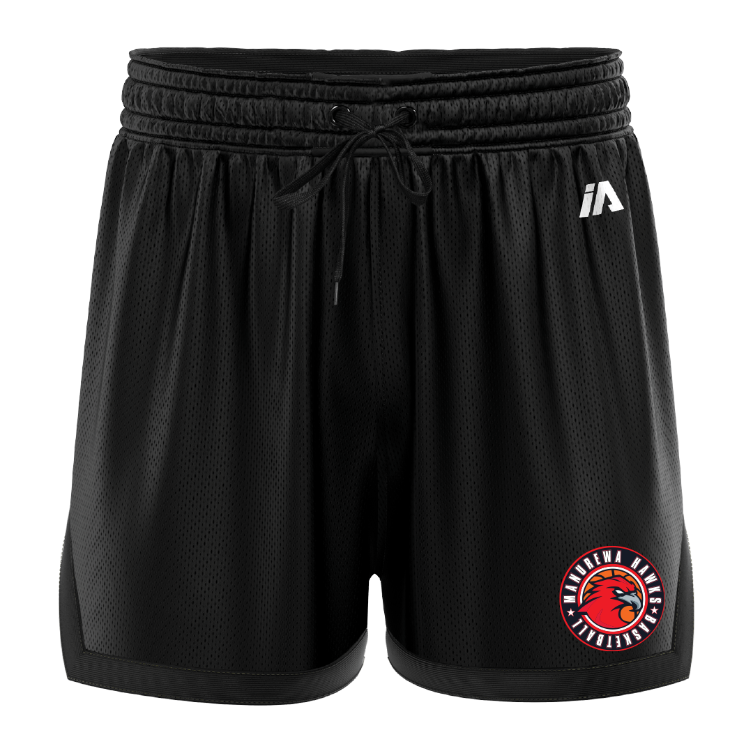 Manurewa Hawks Casual Shorts with Pockets - Black/Black