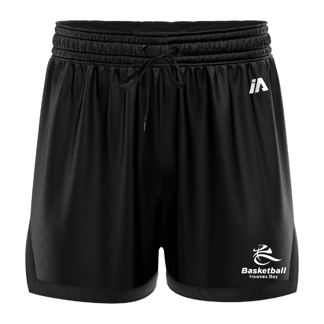 Basketball Hawkes Bay Casual Shorts with Pockets - Black/Black