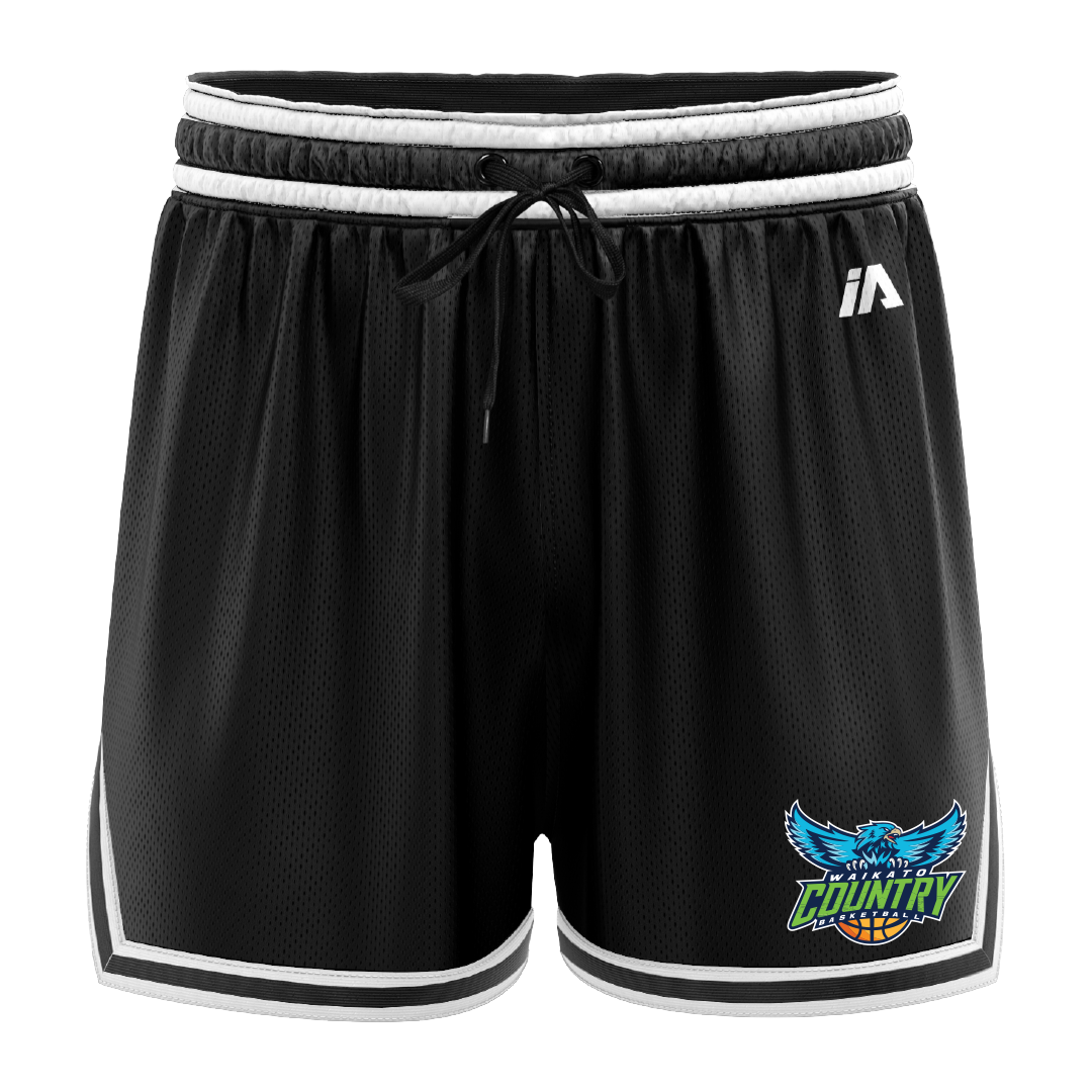Waikato Country Casual Shorts - Black/White