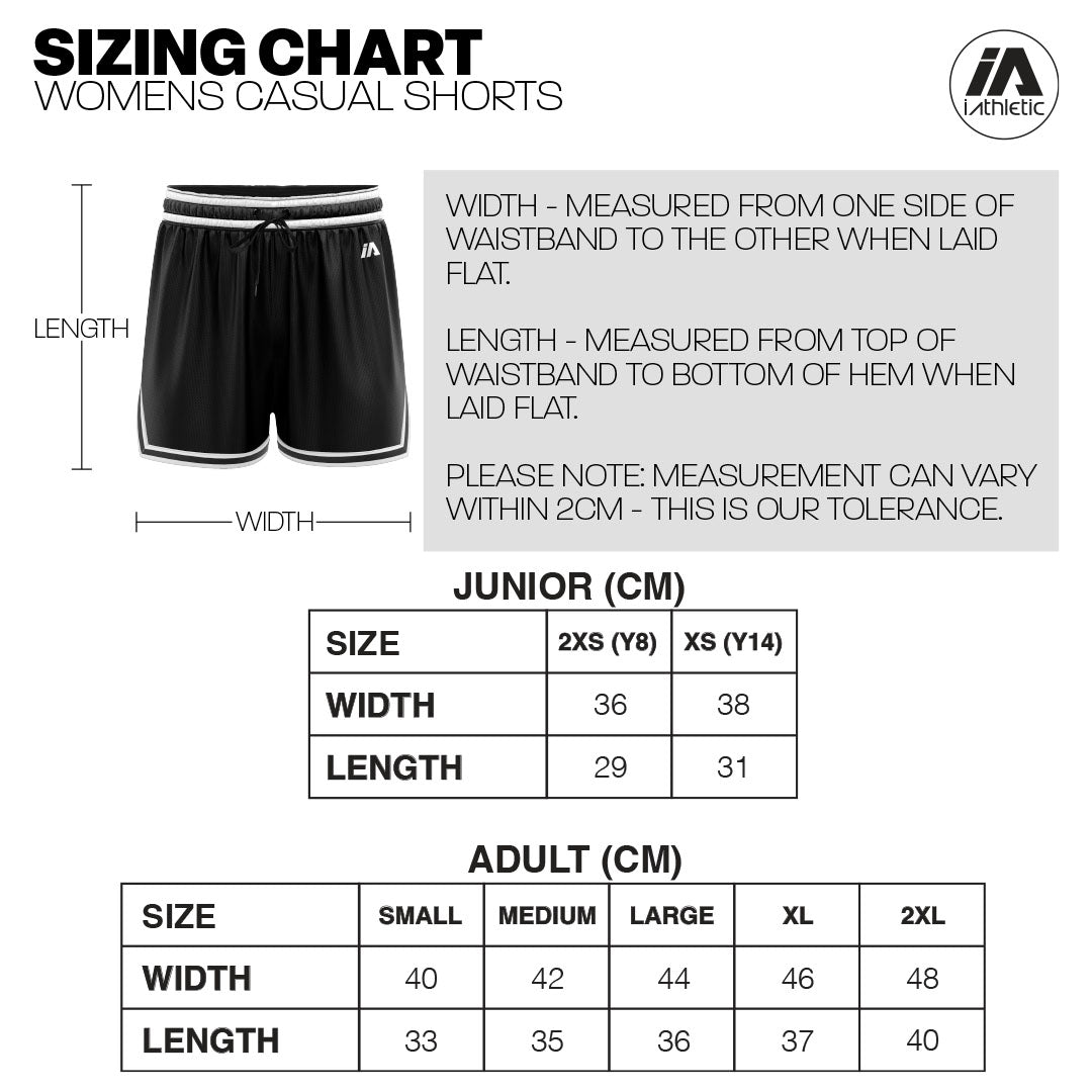 Basketball Hawkes Bay Casual Shorts with Pockets - Black/Black