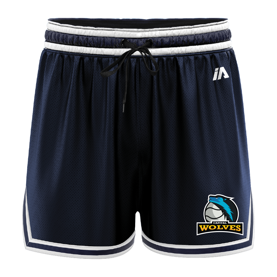 Capital Wolves Casual Shorts - Navy/White