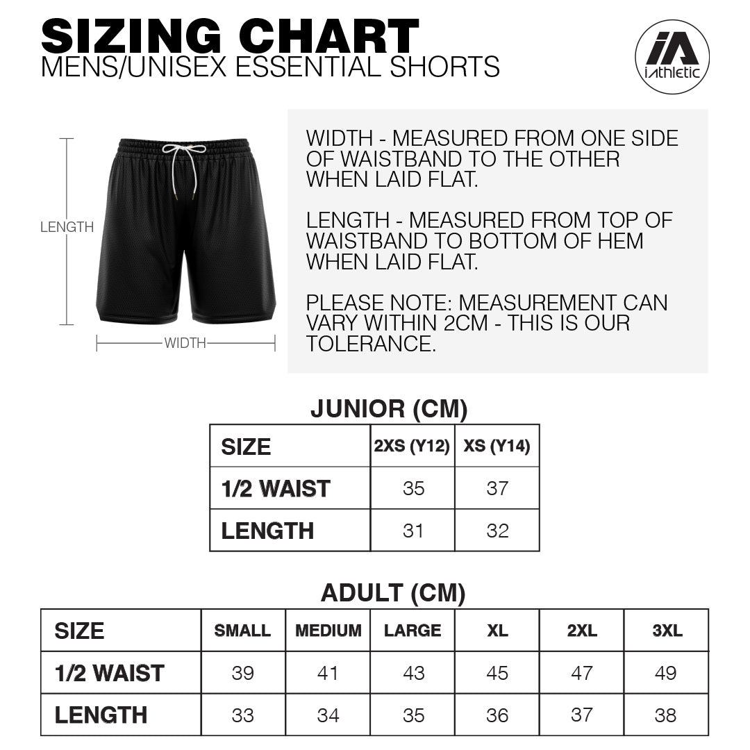 iAthletic Essential Shorts Mens - Black