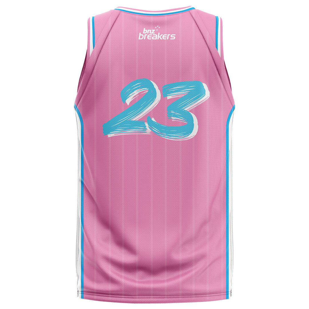 NZ Breakers NBL25 Fan Jersey - Pink