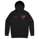 Hyats Bulls Full Zip Cotton Hoodie