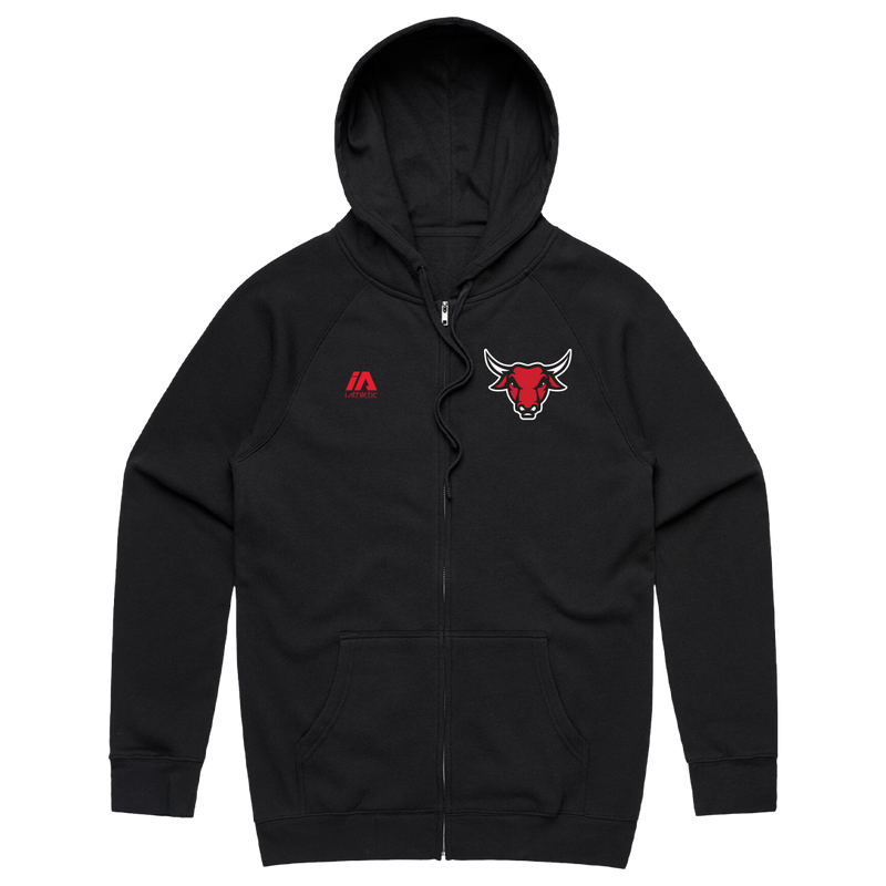 Hyats Bulls Full Zip Cotton Hoodie