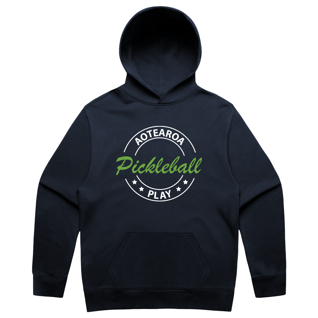 Pickleball NZ Cotton Hoodie - Badge Logo