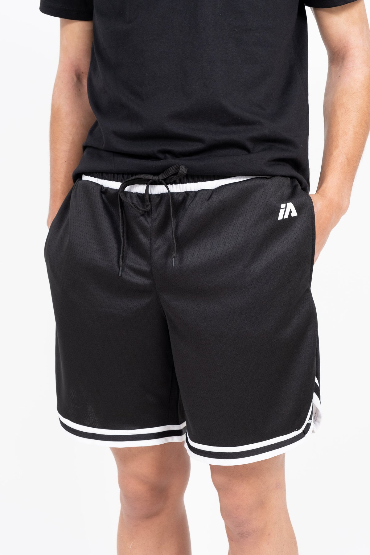 iAthletic Casual Basketball Shorts Men's - Black/White