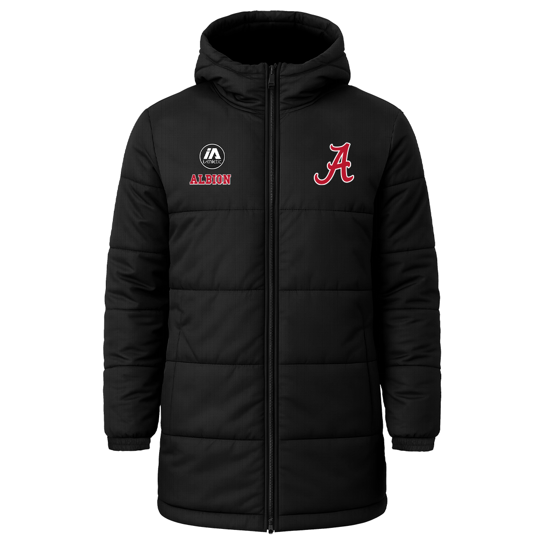 Albion Softball Mid Length Puffer Jacket - Black
