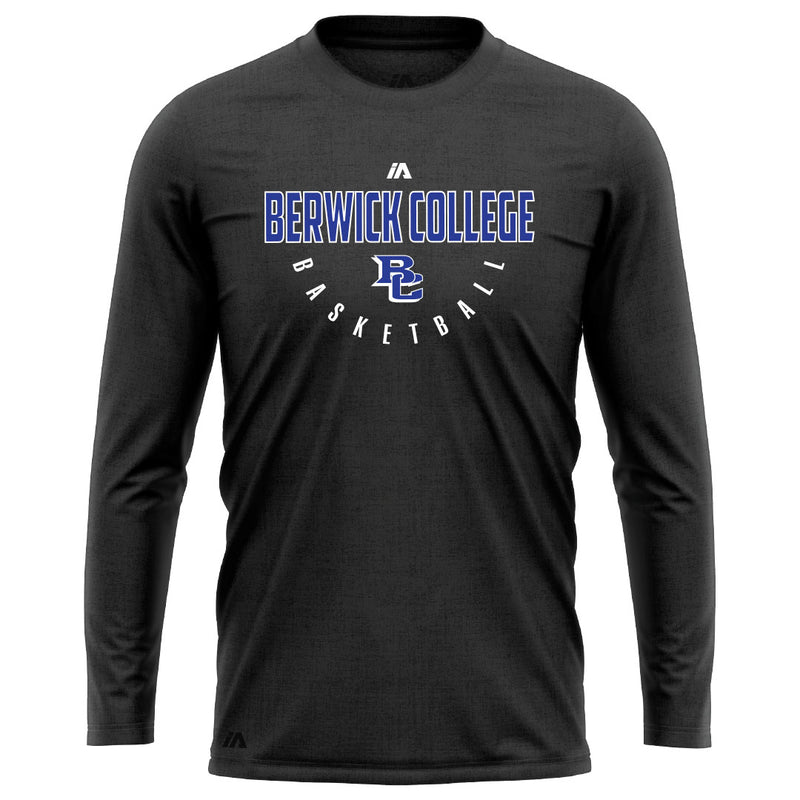 Berwick College Performance Long Sleeve Tee - Black Marle