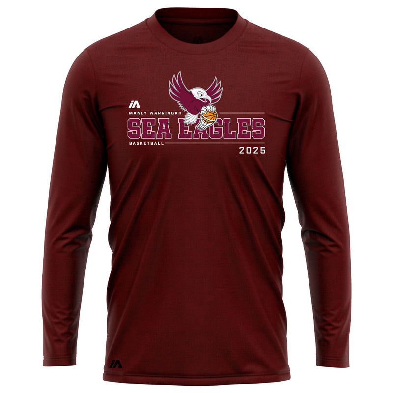 Manly Warringah Sea Eagles 2025 Performance Long Sleeve Tee