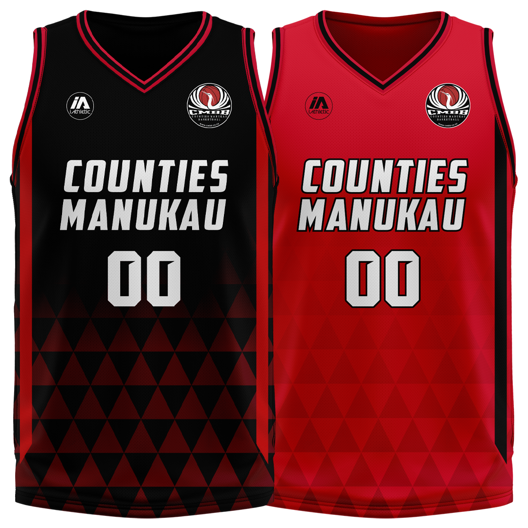 Counties Manukau Basketball Reversible Playing Singlet