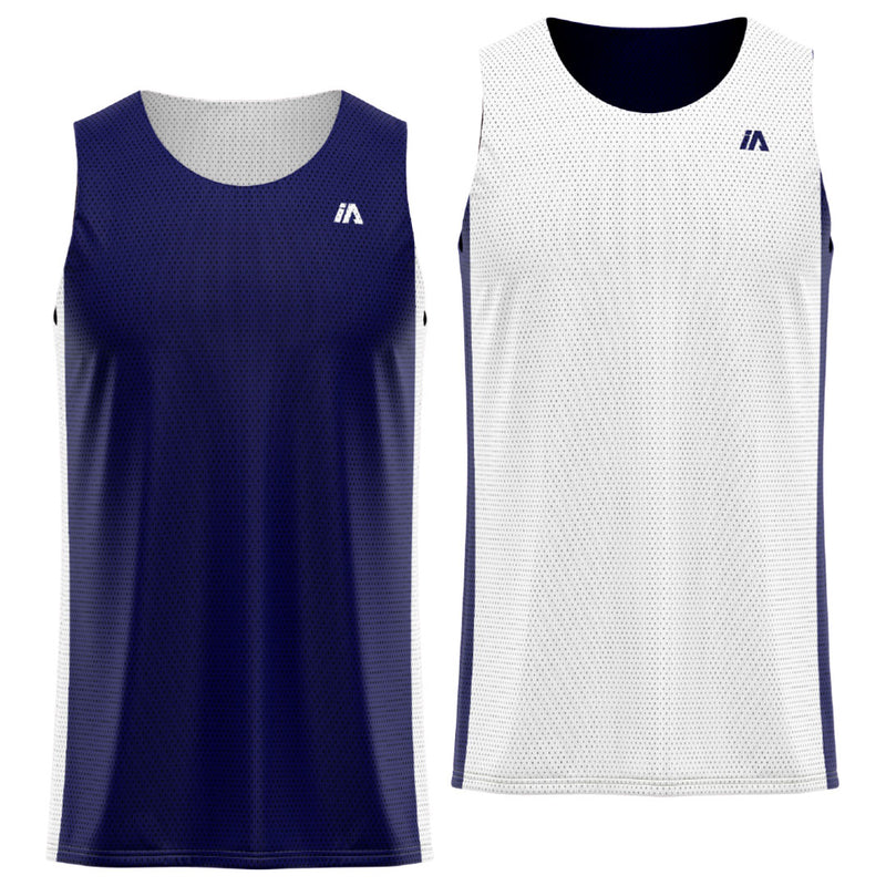 Custom Reversible Jerseys - Navy/White