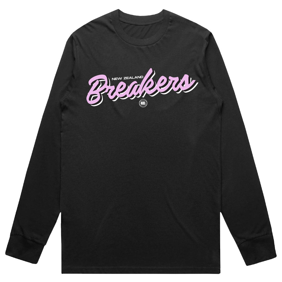 NZ Breakers NBL25 Script LS Tee