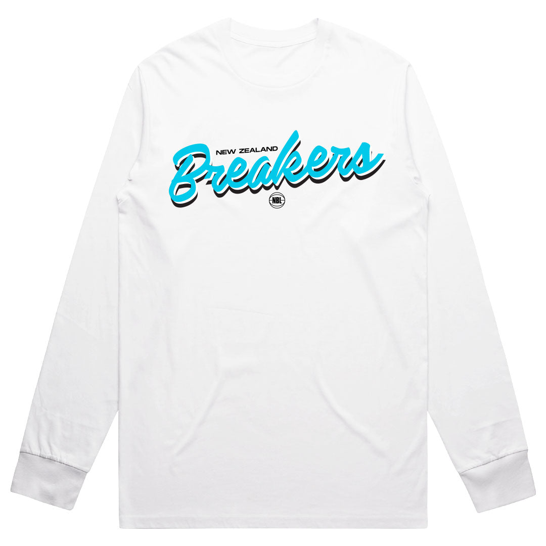 NZ Breakers NBL25 Script LS Tee