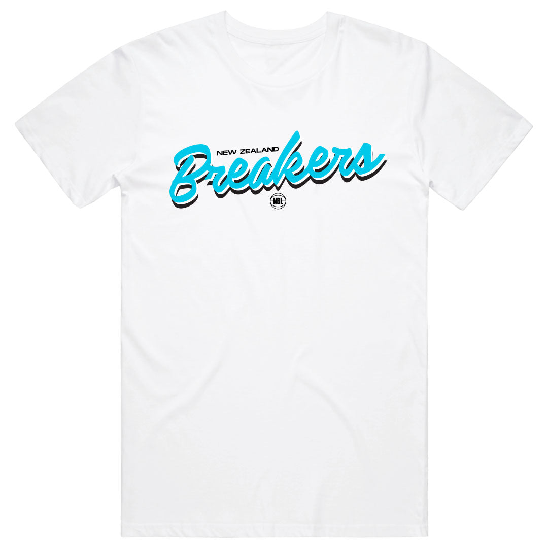 NZ Breakers NBL25 Script Tee