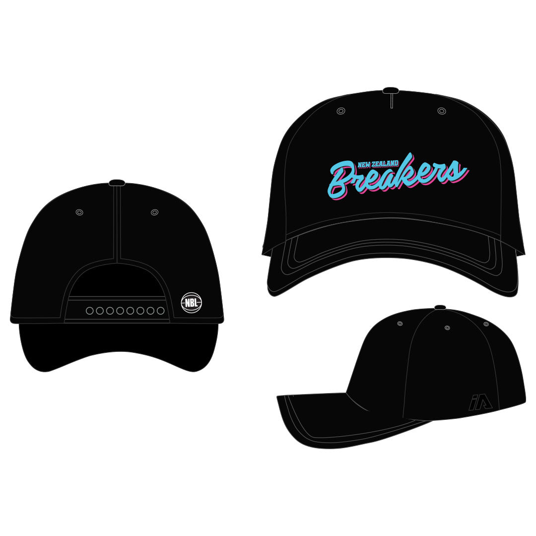 NZ Breakers NBL25 Cap - BLACKBLUE Script