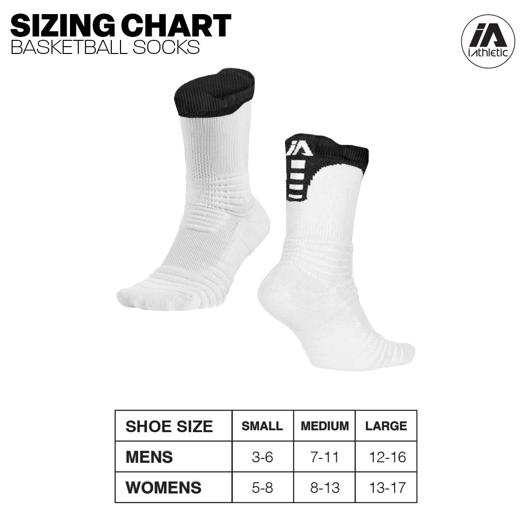 iAthletic Elite Performance Ankle Socks - White/Black