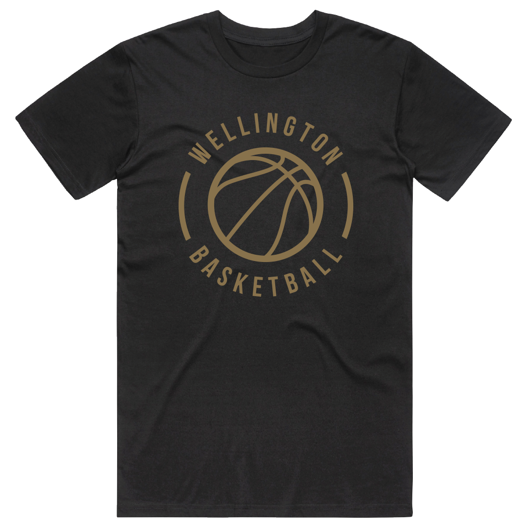 Wellington Basketball Cotton Tee - Black