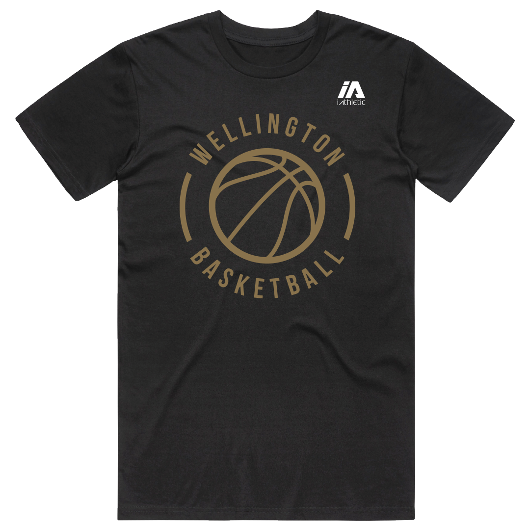 Wellington Basketball Cotton Tee - Black