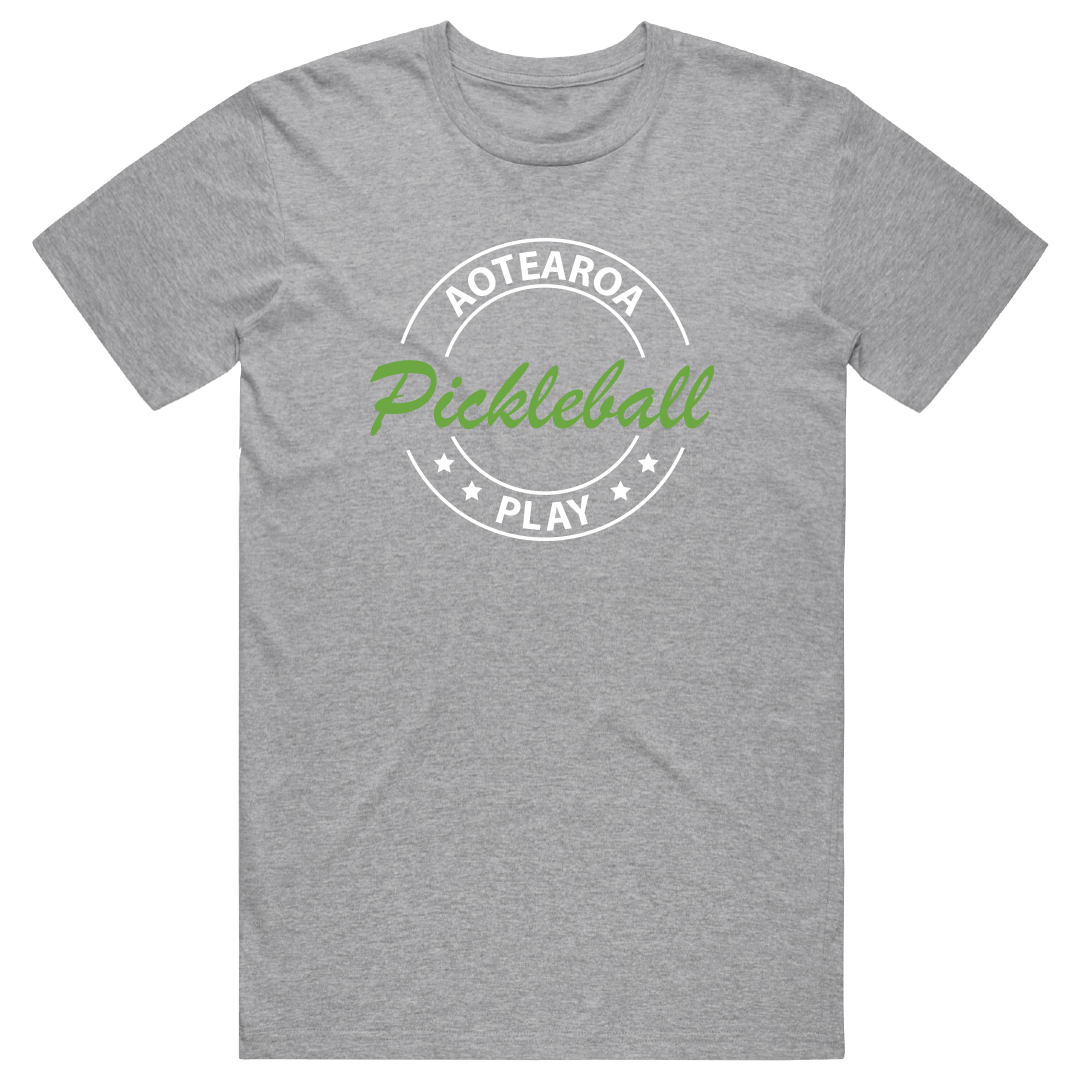 Pickleball NZ Cotton Tee - Badge Logo