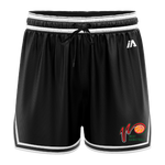 West Basketball "W" Logo Casual Shorts - Black/White