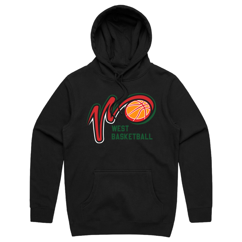 West Basketball "W" Logo Cotton Hoodie