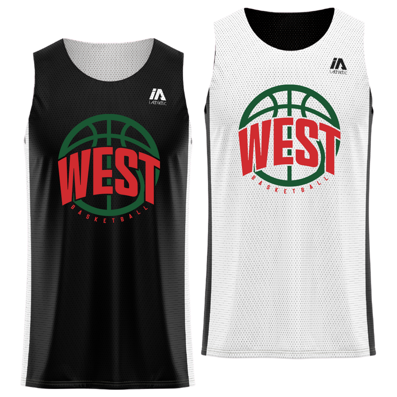West Basketball "West" Logo Training Reversible