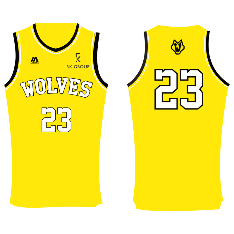 West Sydney Wolves Singlet - WHITE/YELLOW (U12/U14 Girls)