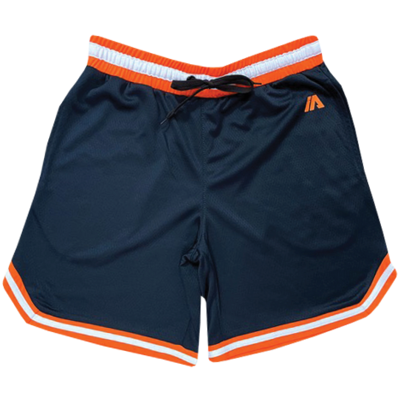 iAthletic Casual Basketball Shorts Mens - Navy/Orange